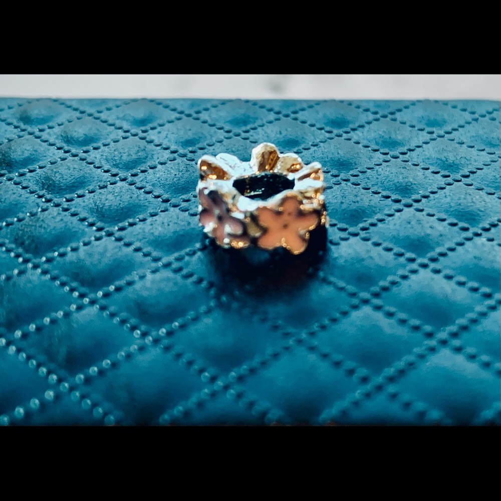 Enamel Flower Spacer European Bracelet Charm